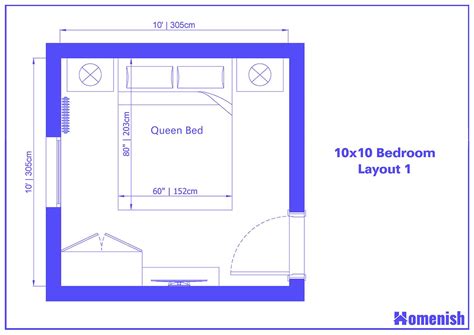 9 Ideal 10x10 Bedroom Layouts For Small Rooms - Homenish