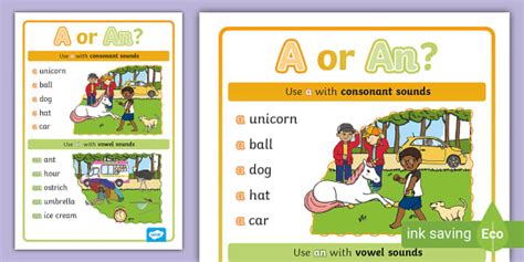 A or An Display Poster