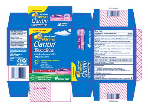 DailyMed - CLARITIN CHEWABLE GRAPE AND BUBBLEGUM- loratadine kit