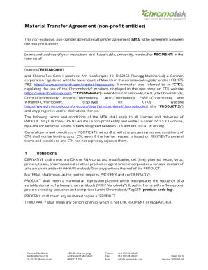 Fillable Online MATERIAL TRANSFER AGREEMENTS: What Faculty ... Fax ...