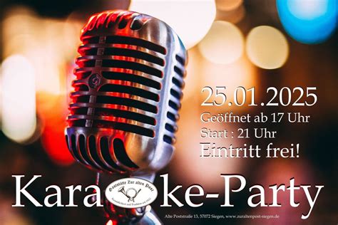 Karaoke-Party in der "Alten Post" ?, Alte Poststraße 13, 57072 Siegen ...