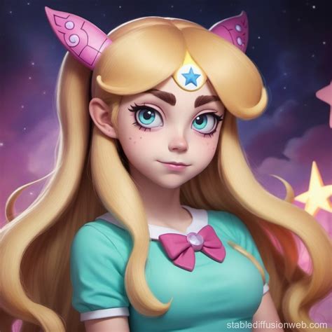 star butterfly aus star vs the forces of evil im zeichenstil von teen titans go Prompts | Stable ...