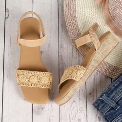 Buy Mochi Women Beige Casual Sandals Online | SKU: 33-1255-20-36 ...