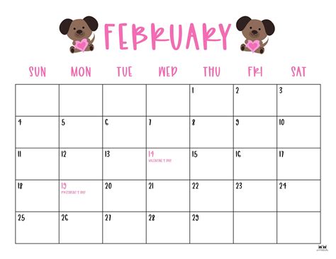 February 2024 Calendars - 50 FREE Printables | Printabulls