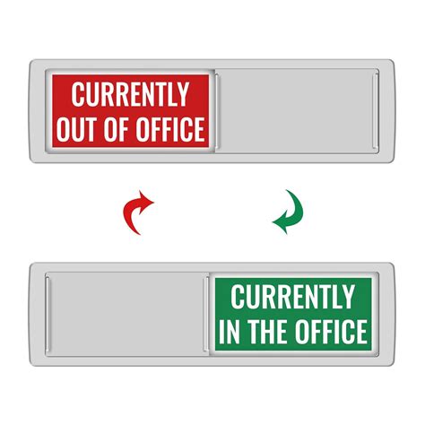 Currently in the Office Out of Office Sign for Door, Door Signs for ...