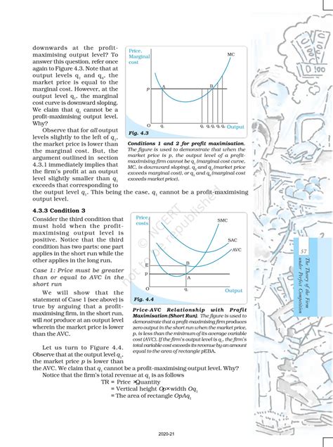 The Theory Of The Firm Under Perfect Competition - NCERT Book of Class ...