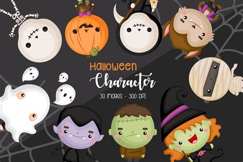 Halloween Characters Clip Art
