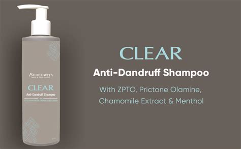 Buy Berkowits Clear Anti Dandruff Shampoo with ZPTO, Piroctone Olamine ...