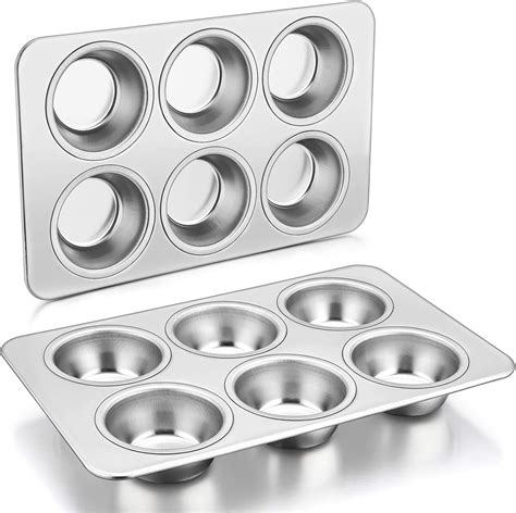 Amazon.com: P&P CHEF Muffin Pan Cupcake Baking Pan Set, Stainless Steel ...