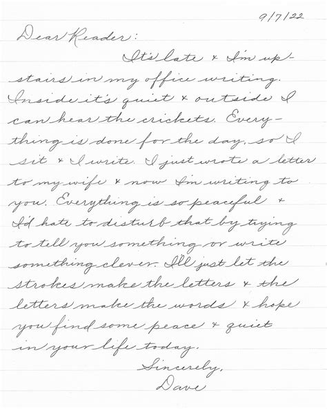 A little peace and quiet - Consistent Cursive