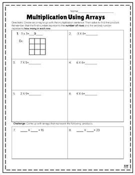 Image result for Common Core Multiplication Array