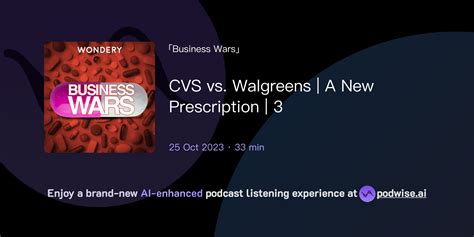 CVS vs. Walgreens | A New Prescription | 3 | Business Wars | Podwise