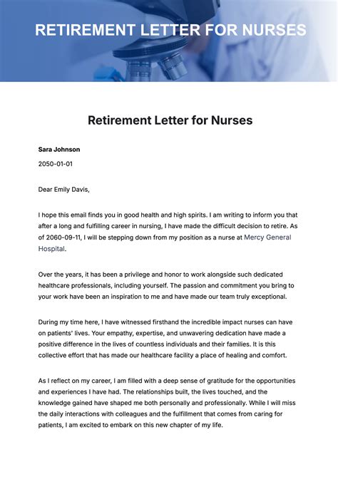 Letter Of Retirement