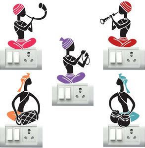 Ocean Decore 15 cm CARTOON SWITCH BORD STICKER Self Adhesive Sticker ...