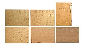 Wooden Tracing Board with Pencil for 2 Year Old Kids Reading & Writing ...