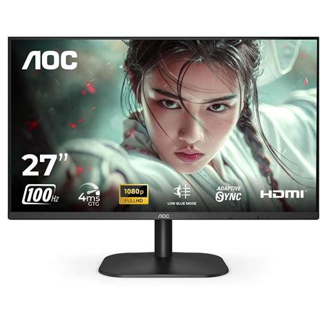 AOC 27B2H2 27 inch Gaming Monitor 1920 x 1080 Full HD IPS Panel, 100Hz ...