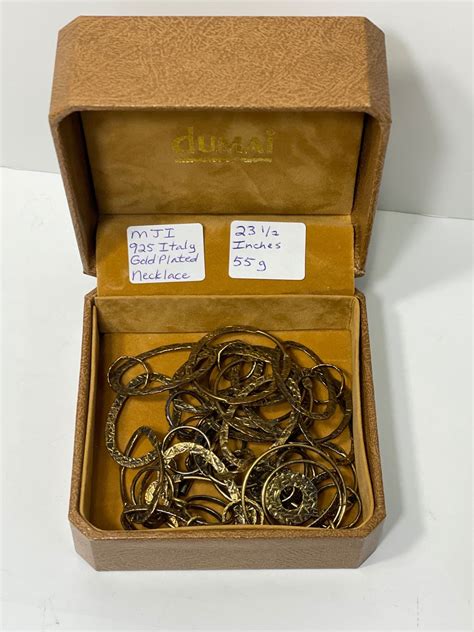 Mji 925 Italy Gold Plated Necklace