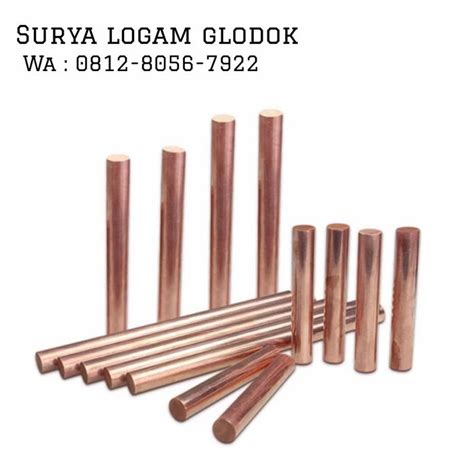 Jual COPPER ROD 5/8 inch Full 16mm 3 meter ( GROUND, GROUNDING TEMBAGA ...