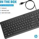 HP 150 Wired USB Standard Desktop Keyboard Compatible with Desktop ...