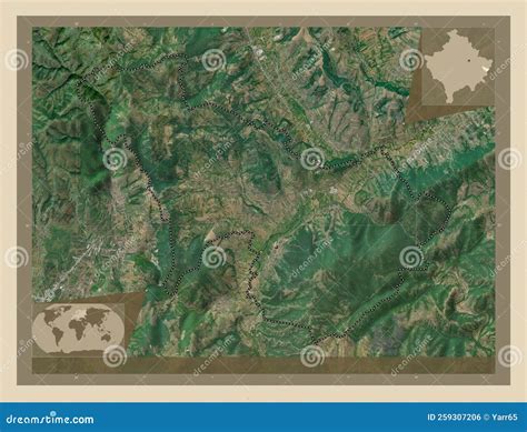 Ranillug, Kosovo. High-res Satellite. Major Cities Stock Illustration - Illustration of ...