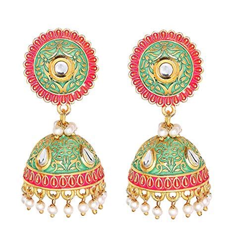 Buy Fabula by OOMPH Jewellery Enamel Brass Cubic Zirconia Earrings For ...