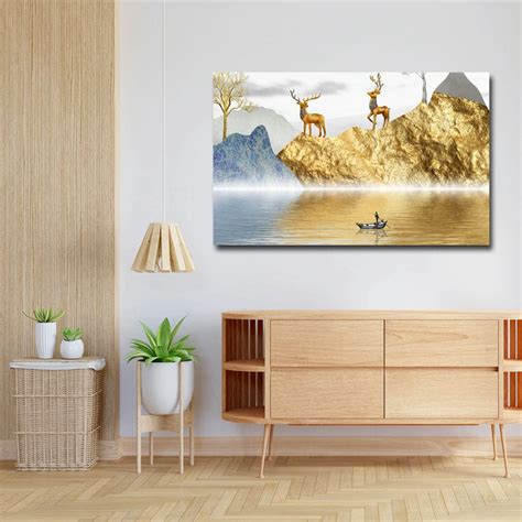 Canvas Painting - Golden Mountains Shadow – SkinsLegend