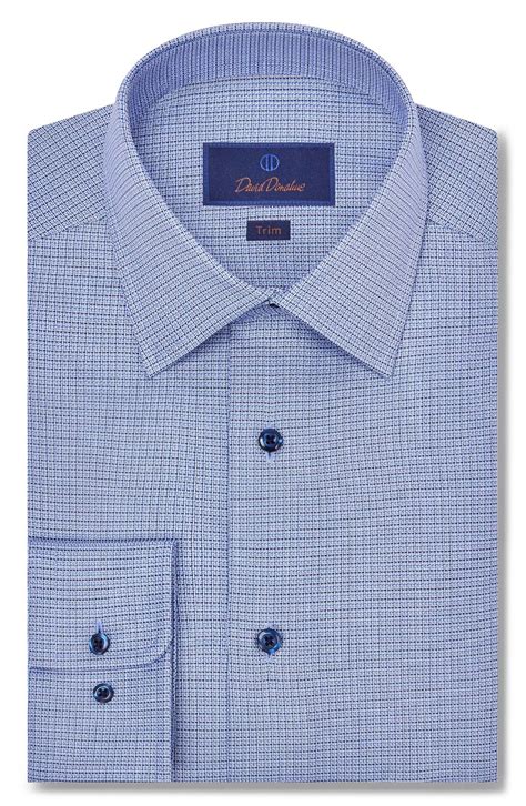 Men's David Donahue Blue Collar Shirts | Editorialist