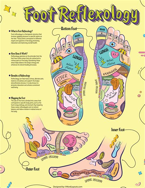 Printable Foot Reflexology Charts - WordLayouts