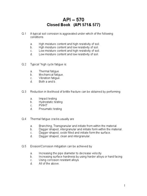 Image result for API 570 Sample Questions