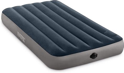 Intex 12in Twin Dura-Beam Single-High Airbed Inflatable Mattress with 2 ...