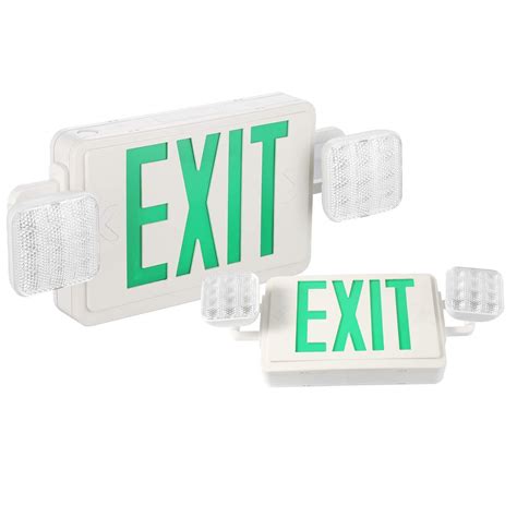 Spectsun Exit Sign With Emergency Light Green Emergency Exit Lights ...
