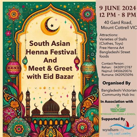 South Asian Henna Festival And Meet & Greet with Eid Bazar, 40 Gard ...