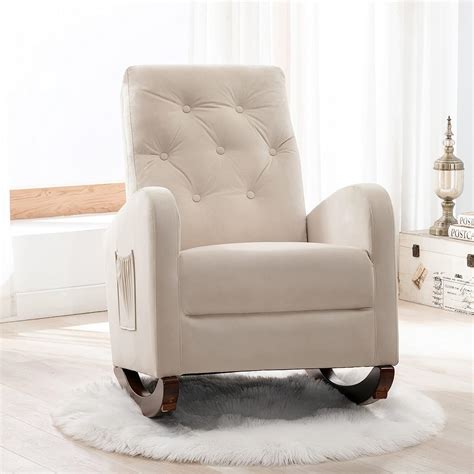 Buy Living Room High Back Rocking Chair Nursery Chair, Comfortable ...