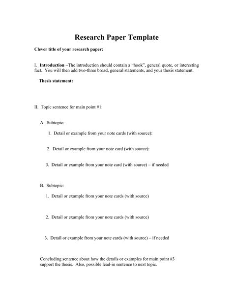 Image result for Research Paper Template Example
