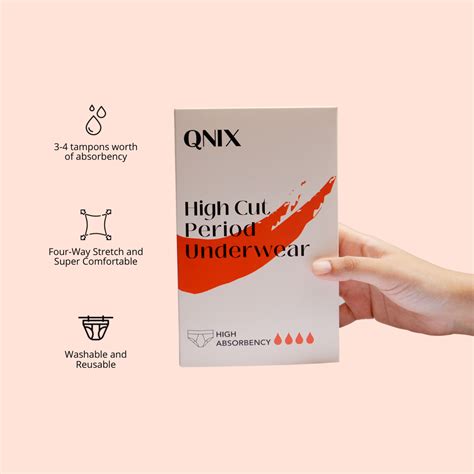 Qnix High Cut Period Underwear - Stain-Resistant & Highly Absorbent