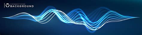 Sound wave audio abstract background network connections music wave ...