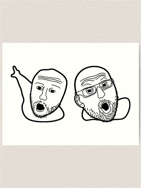 "Wojak Pointing Meme" Art Print for Sale by shumannn11 | Redbubble