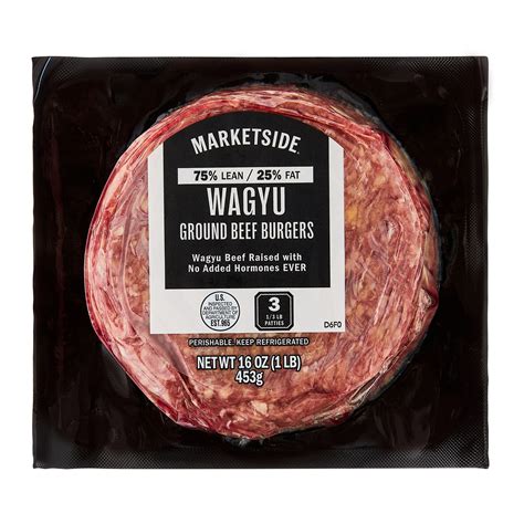 Marketside Wagyu Beef Burgers 1 lb, Premium Quality Wagyu Patties ...