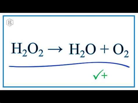 Image result for H2O2 H2O O2 Balanced Equation