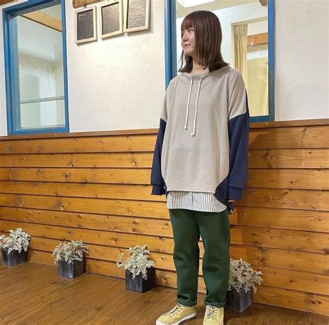 #ハイネックトレーナー #myke 22311006 #バイカラー #配色 #ドルマンスリーブ #長袖 #無地 #ひも付き #ゆったりライン ...