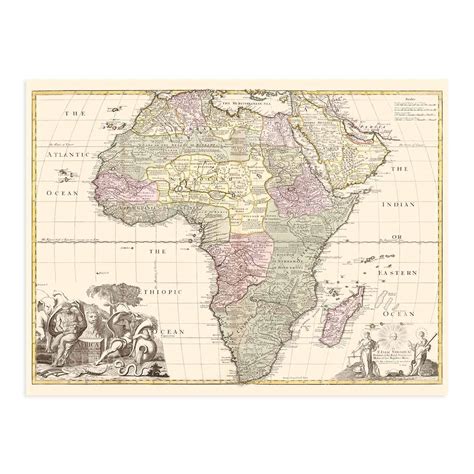 HISTORIX Vintage 1725 Africa Map - 18x24 Inch Vintage Map of Africa ...