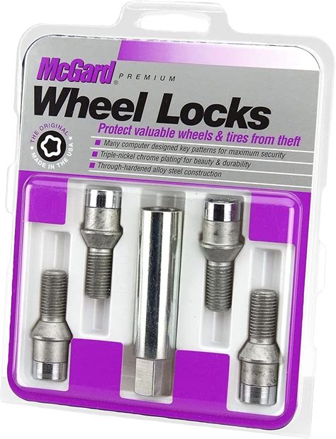 McGard 27201 Chrome Tuner Bolt Style Cone Seat Wheel Locks (M14 x 1.5 ...