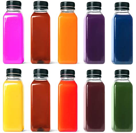 10 Pcs 500ml Plastic Juice Bottles 16oz Clear Plastic Bottles ...