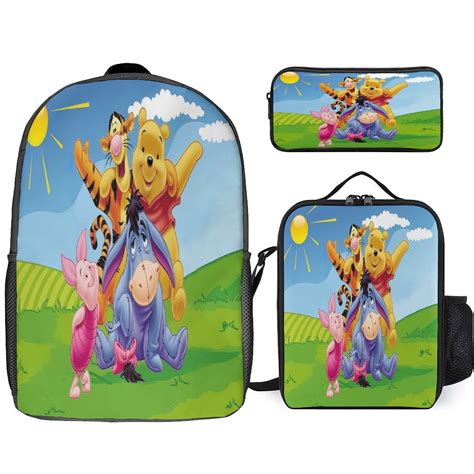 Winnie The Pooh Backpacks 3 Piece Set Kids Bookbag School Bag with ...