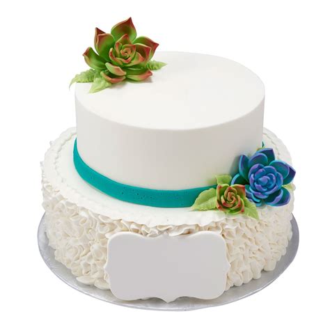 Succulents with Ruffles Two-Tier Cake - Samsclub.com