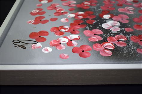 Acrylic Painting Cherry Blossoms Artwork in Frame | Etsy