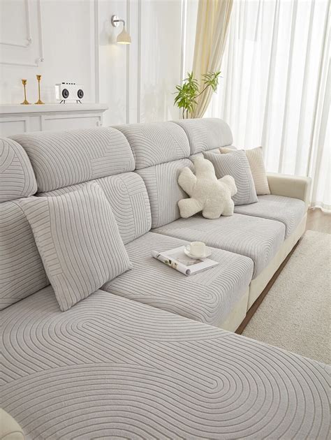 1pc Jacquard Fabric Elastic Sofa Seat Cover, Modern Style Slip ...
