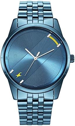 Buy Fastrack Vyb Quartz Analog Blue Dial Steel + Blue Sheet Metal Strap ...