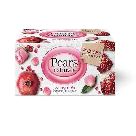 Pears Naturalé Pomegranate Brightening Bathing Soap Bar| 125 g (Pack of ...