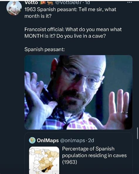 (Chuckles) "You got me" - 1963 Spanish peasant (most probably from ...